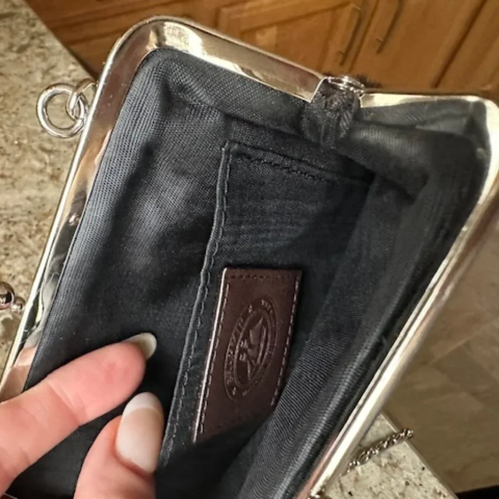 NWT - Brahmin Cow Hair Cross Body Bag - Picture 7 of 15